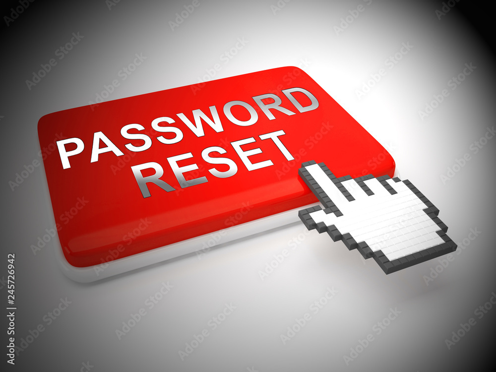 Reset Password Key To Redo Security Of PC - 3d Illustration Reset Password Key To Redo Security Of PC - 3d Illustration