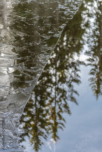 Divided. Ice and water.