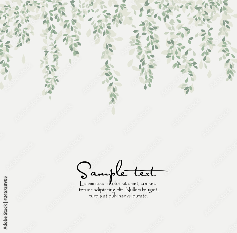 Vector illustration Natural background with green leaves