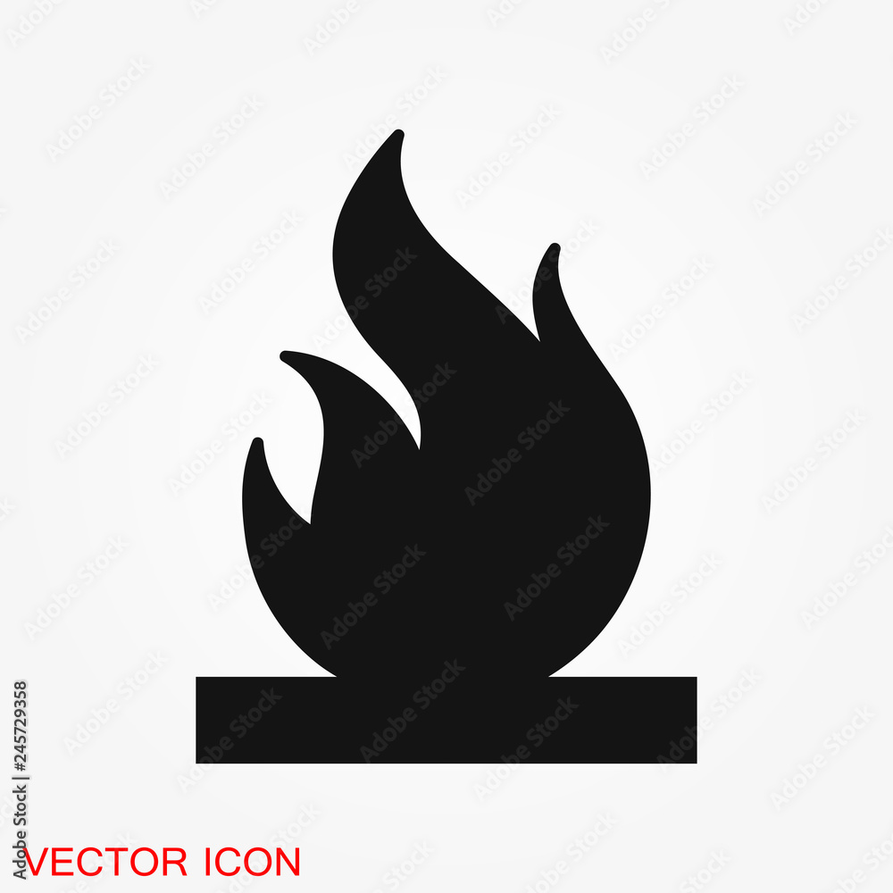 Fire icon vector. Icon illustration for logo design Fire icon vector. Icon illustration for logo design