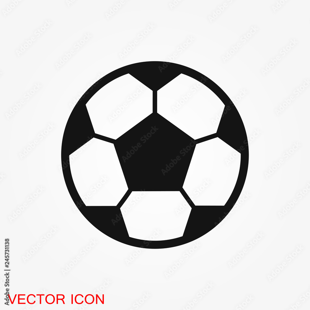 Obraz premium Foot ball, soccer icon sport objects for logo, vector sign symbol for design