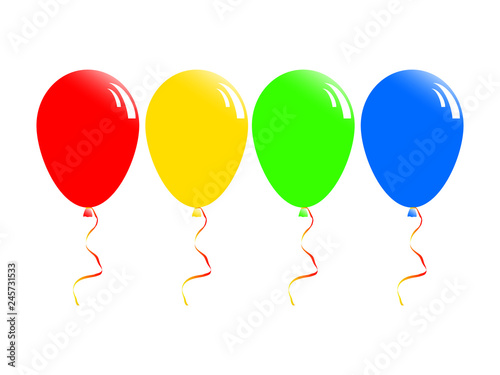 Great design of colored balloons on a white background