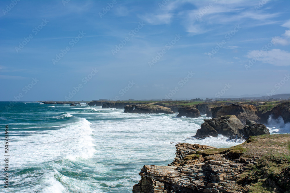 beach of the cathedrals in Ribadeo, Lugo - Spain