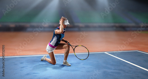 Big tennis player. Mixed media © Sergey Nivens