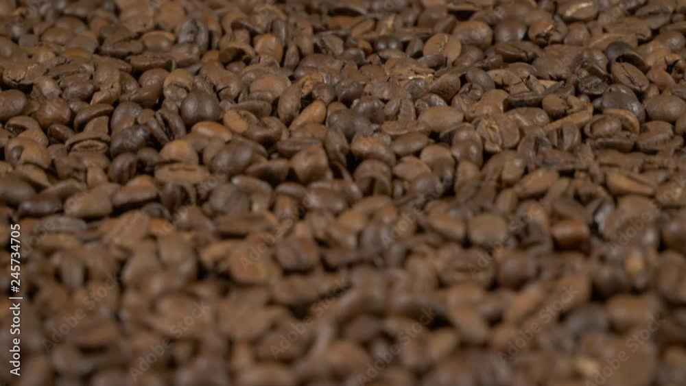 Fried of coffee beans on green screen slider shot close-up 4k apple prores 10bit Fried of coffee beans on green screen slider shot close-up 4k apple prores 10bit