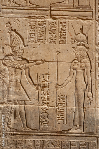 Small Temple of Hathor and Nefertari exterior statues of Rameses