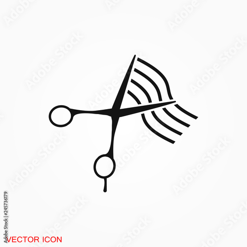 Barber icon vector logo, illustration, vector sign symbol for design