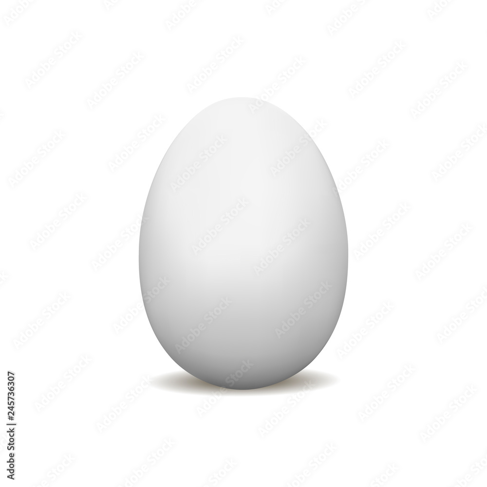 White egg mockup isolated. Vector illustration White egg mockup isolated. Vector illustration