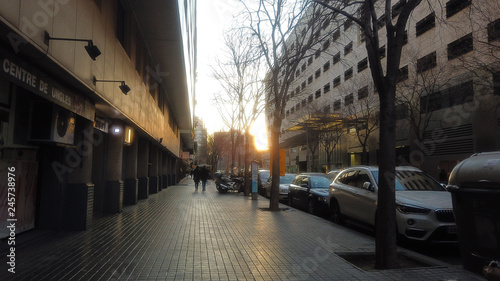 Barcelona city street. Catalonia.Spain