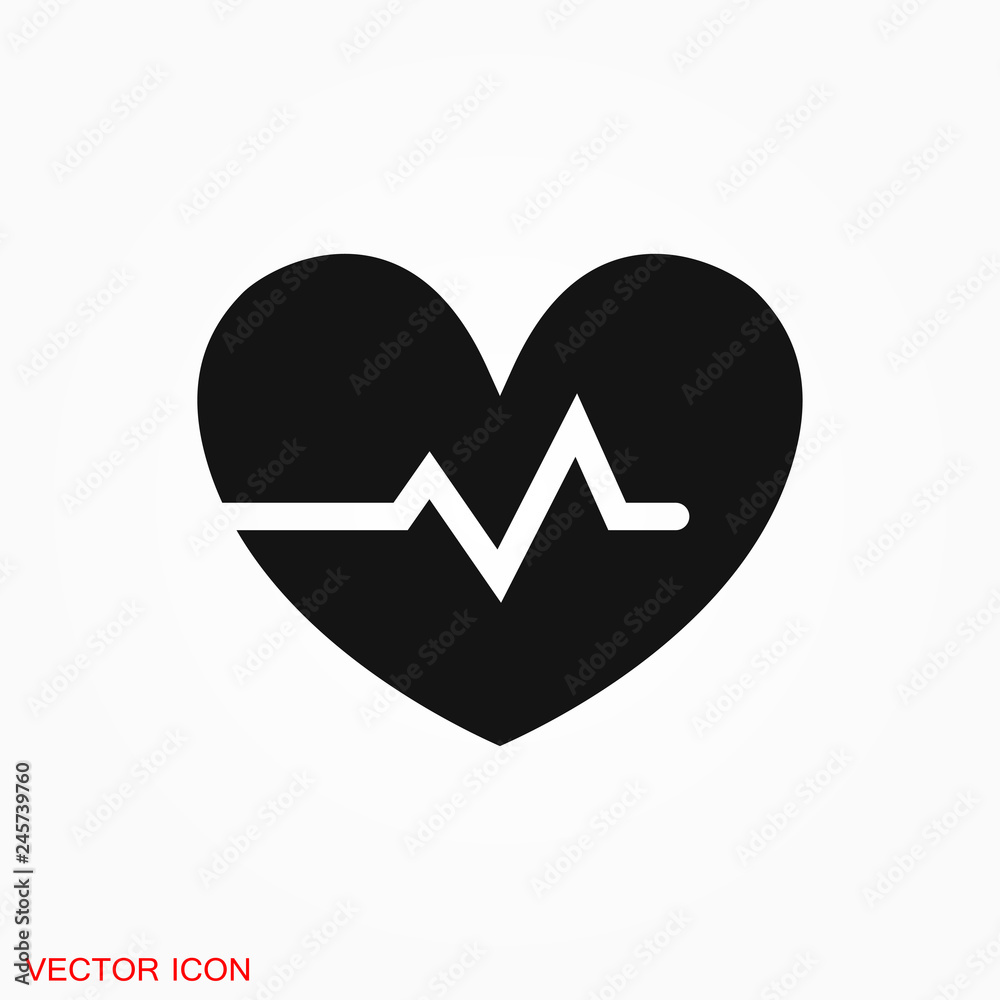 Heartbeat icon logo, illustration, vector sign symbol for design Heartbeat icon logo, illustration, vector sign symbol for design