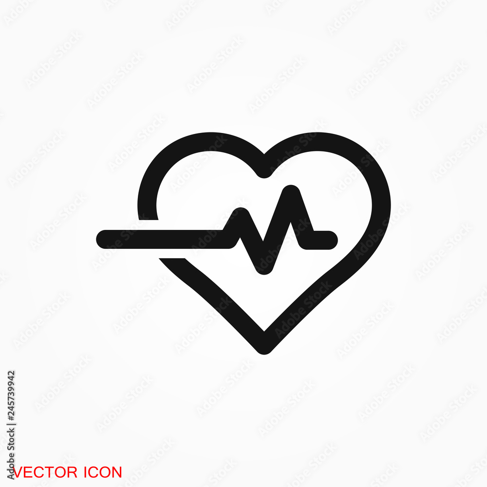 Heartbeat icon logo, illustration, vector sign symbol for design Heartbeat icon logo, illustration, vector sign symbol for design