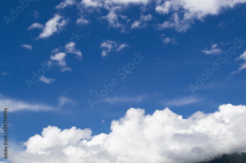 Blue sky with white clouds. Bright blue sky with white clouds.