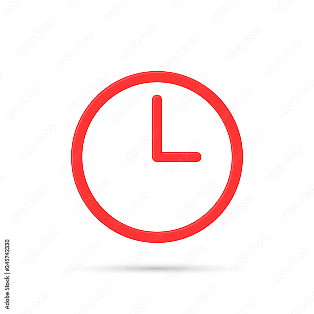Clock icon, graphic design template, vector illustration Clock icon, graphic design template, vector illustration