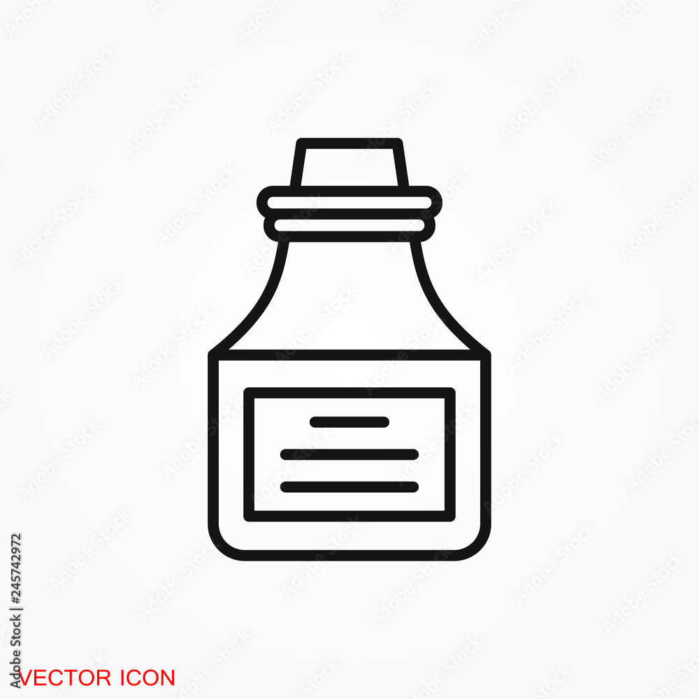 Quill ink icon logo, illustration, vector sign symbol for design Quill ink icon logo, illustration, vector sign symbol for design