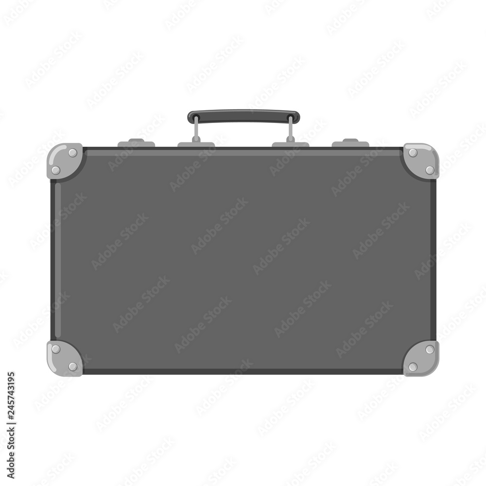 Isolated object of suitcase and baggage logo. Collection of suitcase and journey stock vector illustration. Isolated object of suitcase and baggage logo. Collection of suitcase and journey stock vector illustration.