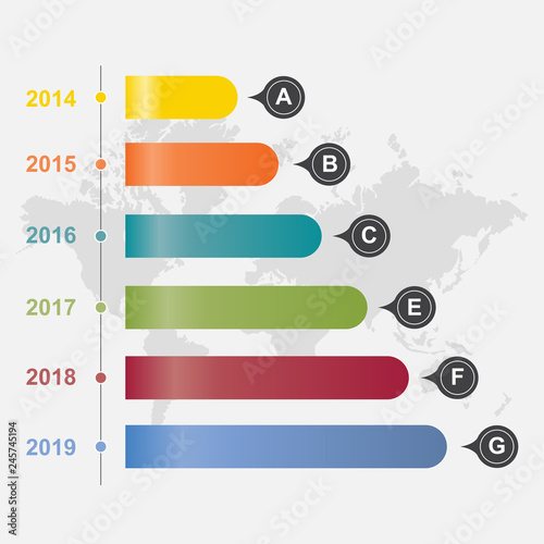 Bar Chart Graph Diagram Statistical Horizontal Infographic Illustration