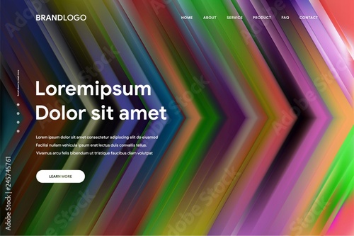 Vector illustration of Abstract gradient background and Minimal modern design for Landing page template