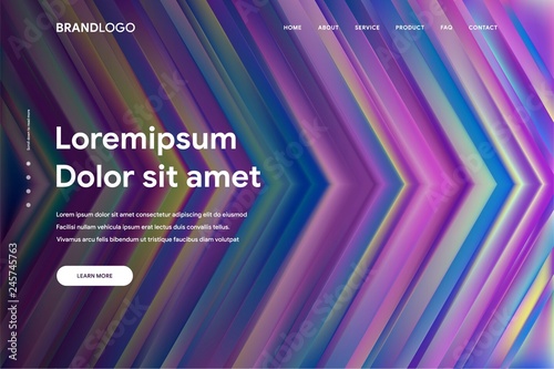 Vector illustration of Abstract gradient background and Minimal modern design for Landing page template