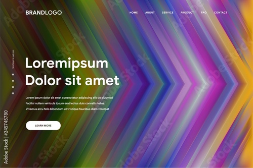 Vector illustration of Abstract gradient background and Minimal modern design for Landing page template