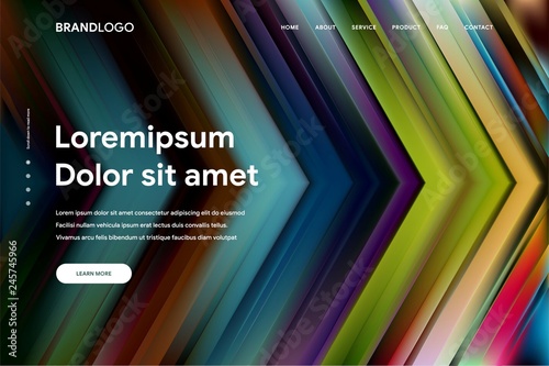 Vector illustration of Abstract gradient background and Minimal modern design for Landing page template
