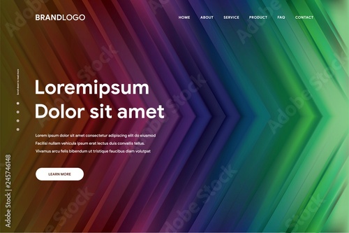 Vector illustration of Abstract gradient background and Minimal modern design for Landing page template