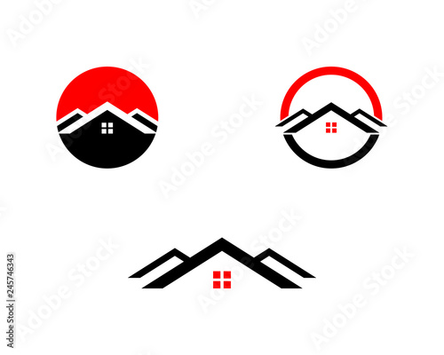 Set of Real Estate vector logo design template