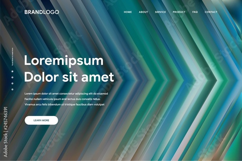Vector illustration of Abstract gradient background and Minimal modern design for Landing page template