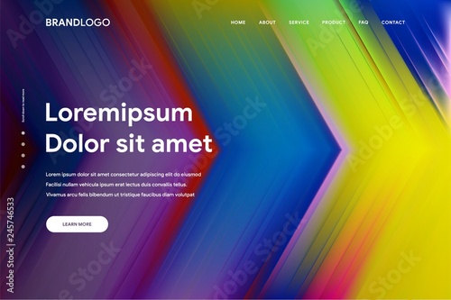 Vector illustration of Abstract gradient background and Minimal modern design for Landing page template