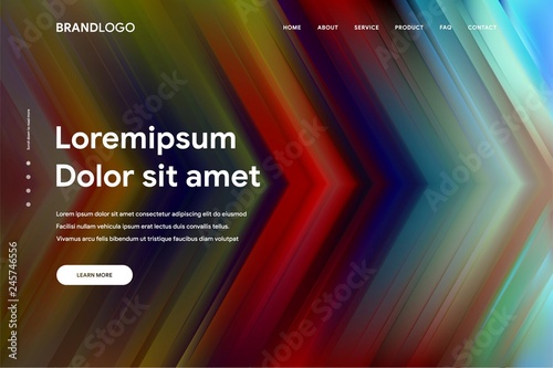 Vector illustration of Abstract gradient background and Minimal modern design for Landing page template