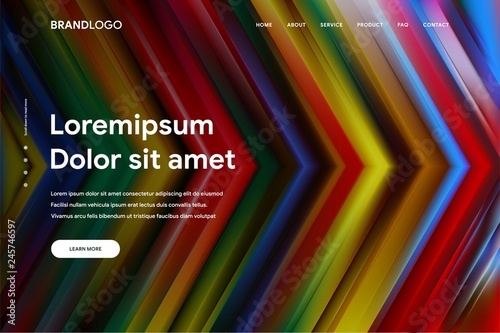 Vector illustration of Abstract gradient background and Minimal modern design for Landing page template