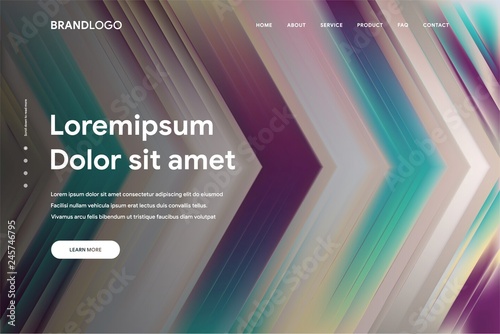Vector illustration of Abstract gradient background and Minimal modern design for Landing page template