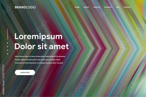 Vector illustration of Abstract gradient background and Minimal modern design for Landing page template