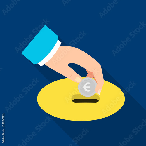 Isolated object of bank and money logo. Set of bank and bill vector icon for stock.