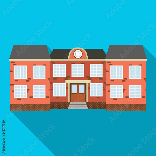 Vector design of building and front icon. Collection of building and roof stock vector illustration.