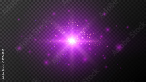 Ultraviolet Light Effects on Dark Transparent Bg