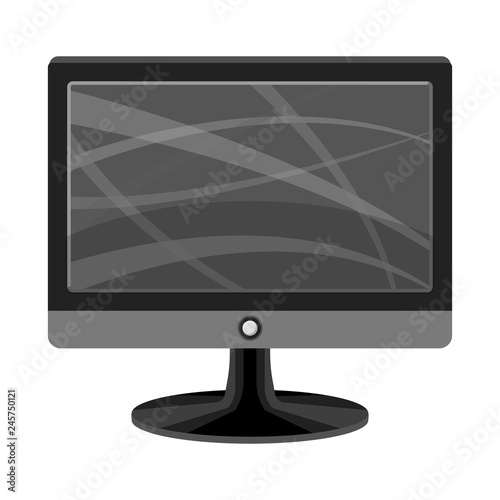 Isolated object of laptop and device symbol. Set of laptop and server vector icon for stock.