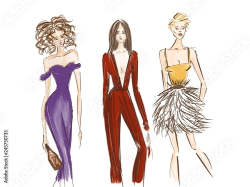 woman fashion sketch