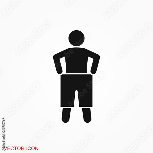 Weight loss icon logo, illustration, vector sign symbol for design