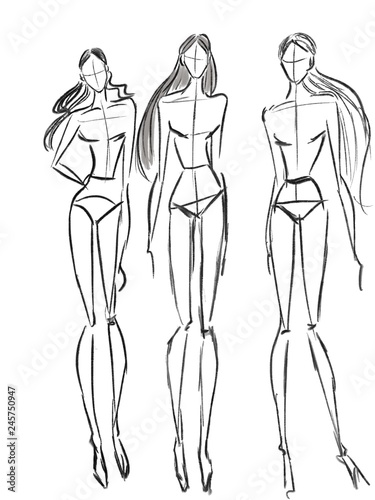 woman fashion sketch