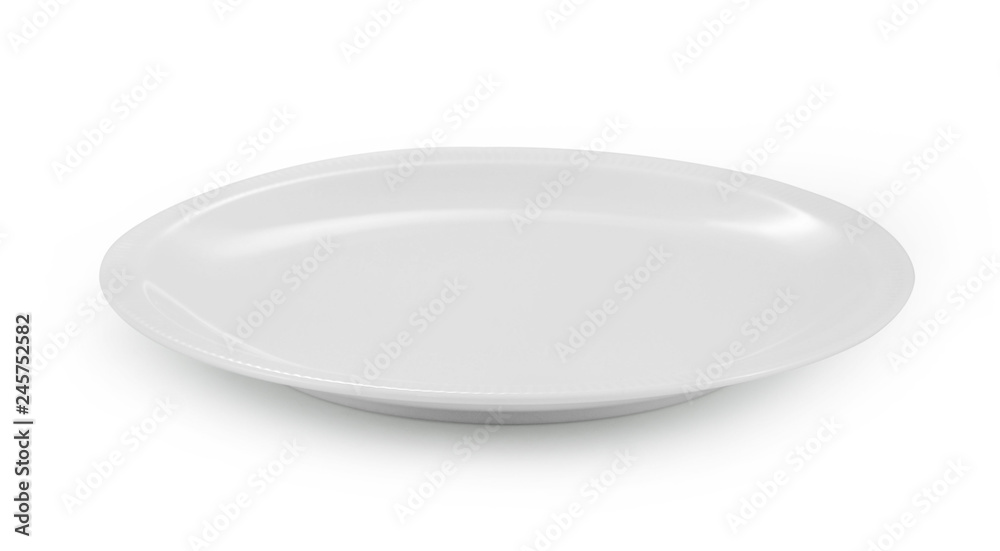 white plate isolated on white background white plate isolated on white background