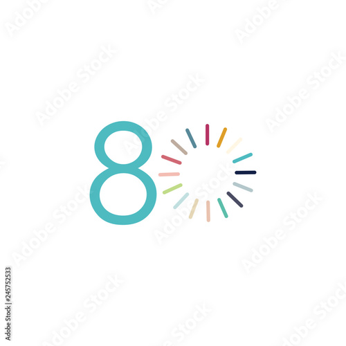 80 Year Anniversary Vector Template Design Illustration