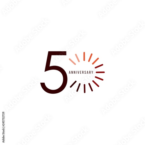 50 Year Anniversary Vector Template Design Illustration