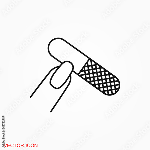 Manicure icon logo, illustration, vector sign symbol for design