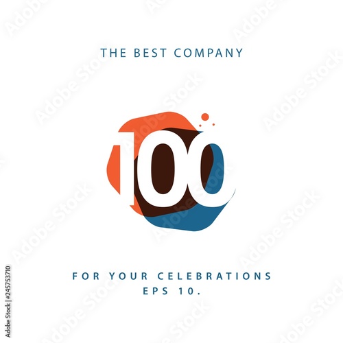 100 Year Anniversary Vector Template Design Illustration