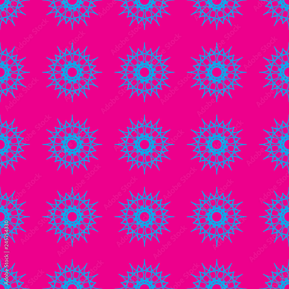 Abstract pattern on the neon pink background Abstract pattern on the neon pink background