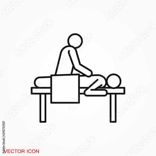 Massage Icon. spa vector logo, illustration, vector sign symbol for design