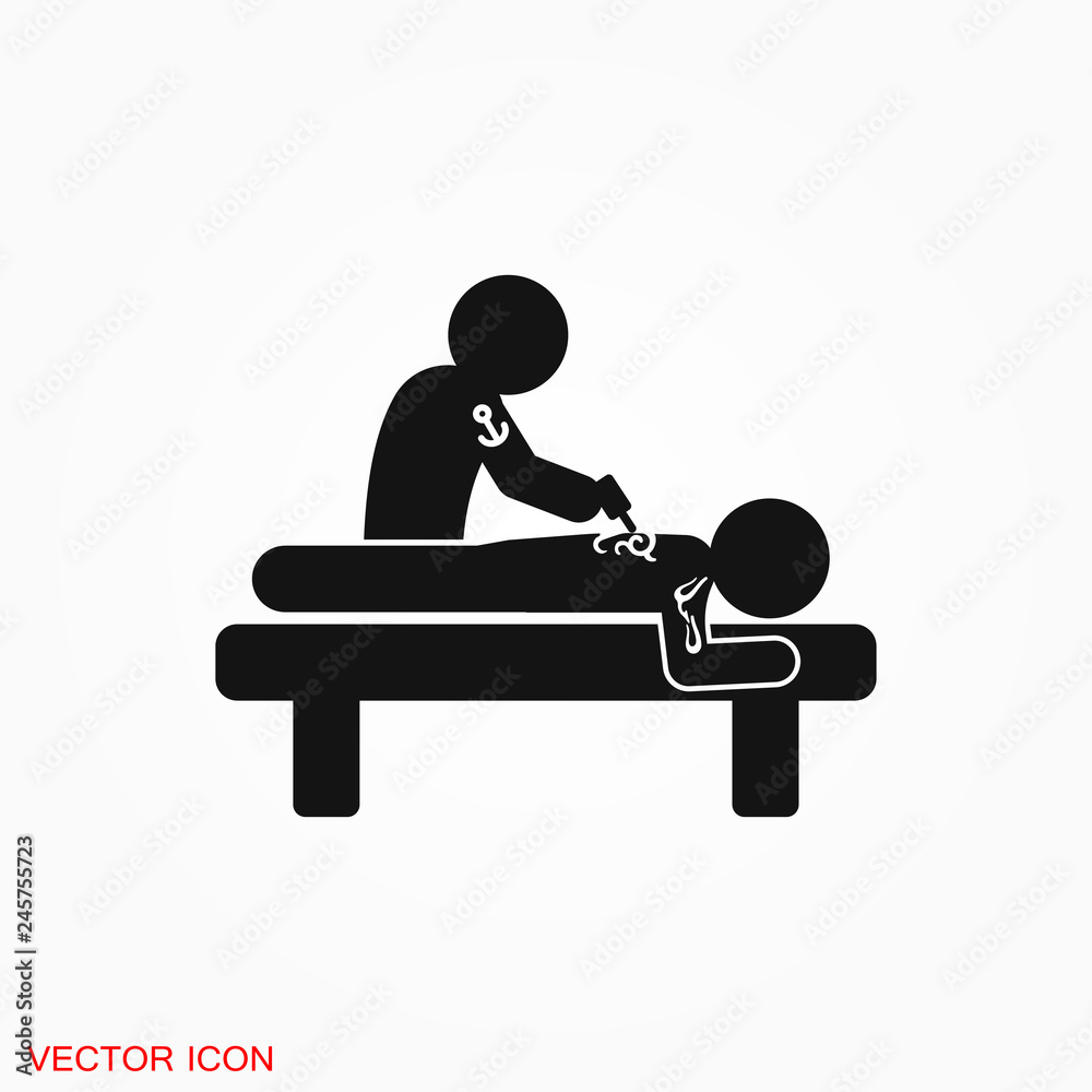 Body tattoo icon logo, illustration, vector sign symbol for design Body tattoo icon logo, illustration, vector sign symbol for design