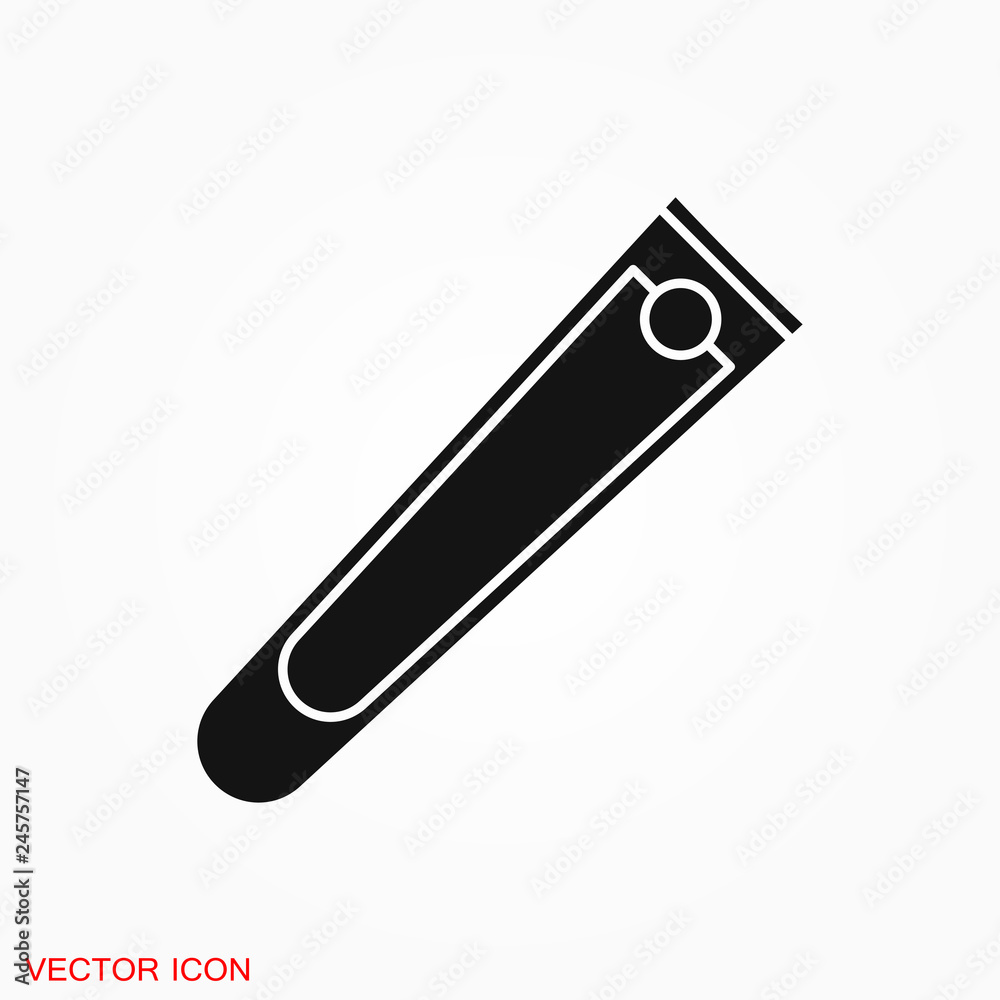 Nail clippers icon logo, illustration, vector sign symbol for design