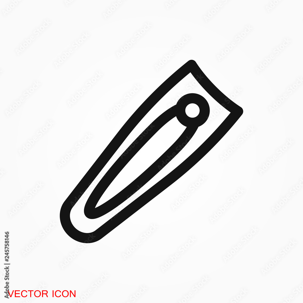 Nail clippers icon logo, illustration, vector sign symbol for design Nail clippers icon logo, illustration, vector sign symbol for design