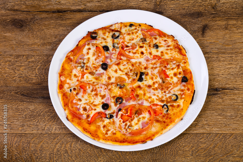 Pizza with ham Pizza with ham